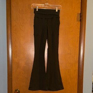 Aerie Army Green Flare Pants